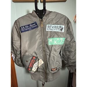 @Market Patch Bomber Jacket Mens Medium Brand New With Tags SOLD OUT RARE